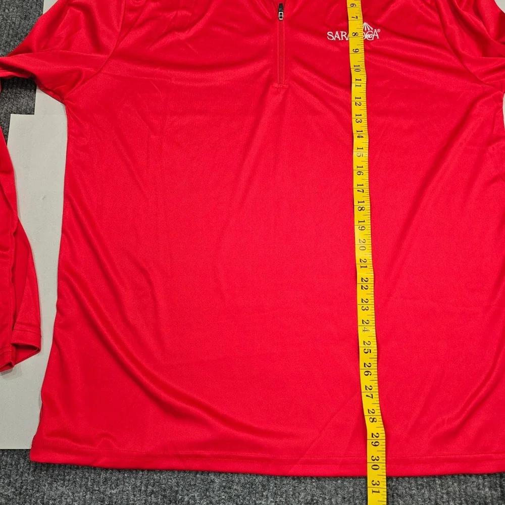Saratoga Pullover Mens XL Red Quarter Zip Performance Long Sleeve